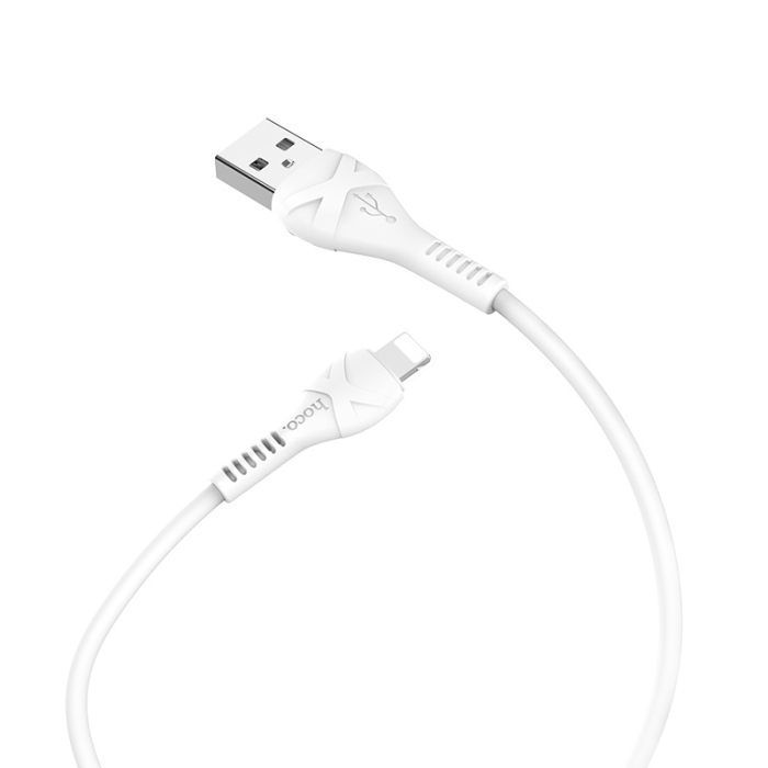 Cablu date si incarcare USB/Lightning Hoco X37, 2.4A, 1 m, alb [2]