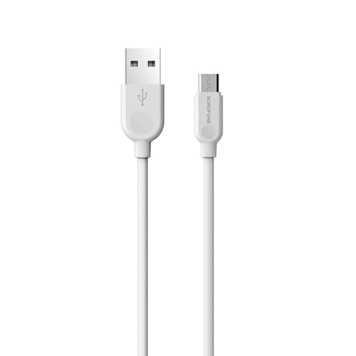 Cablu USB Borofone BX14 - Micro USB, 2M alb [3]