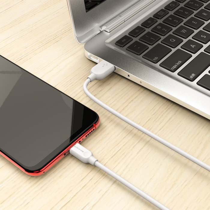 Cablu USB Borofone BX14 - Micro USB, 2M alb [4]