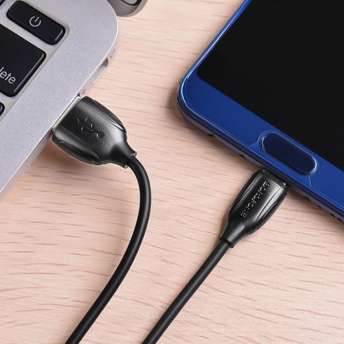 Cablu USB Borofone- BX19, 3A, USB-C,  1m, white [3]