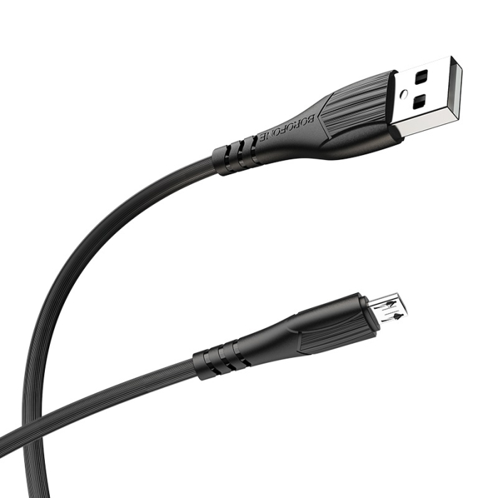 Cablu USB Borofone- BX37 2.4A, micro USB, 1m, black [3]
