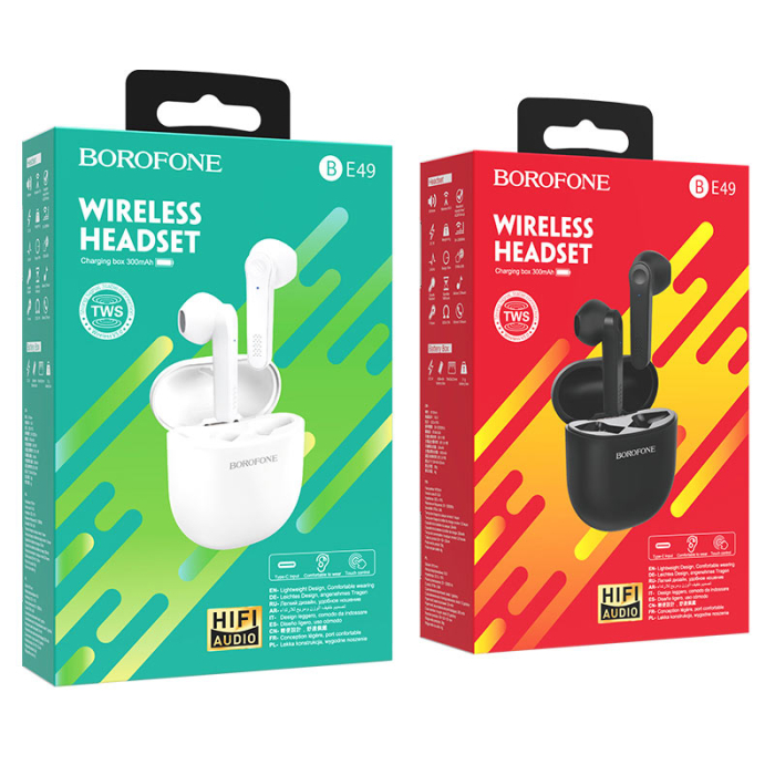 Casti Bluetooth Borofone TWS BE49, alb [6]