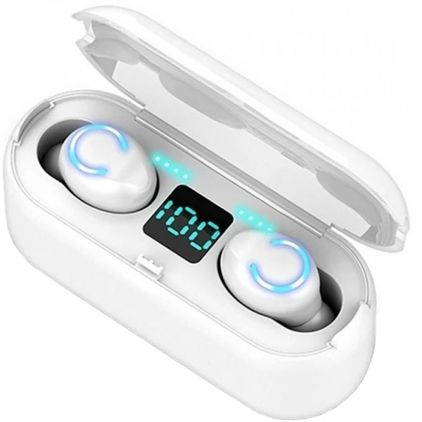 Casti bluetooth F9-5c, albe [1]