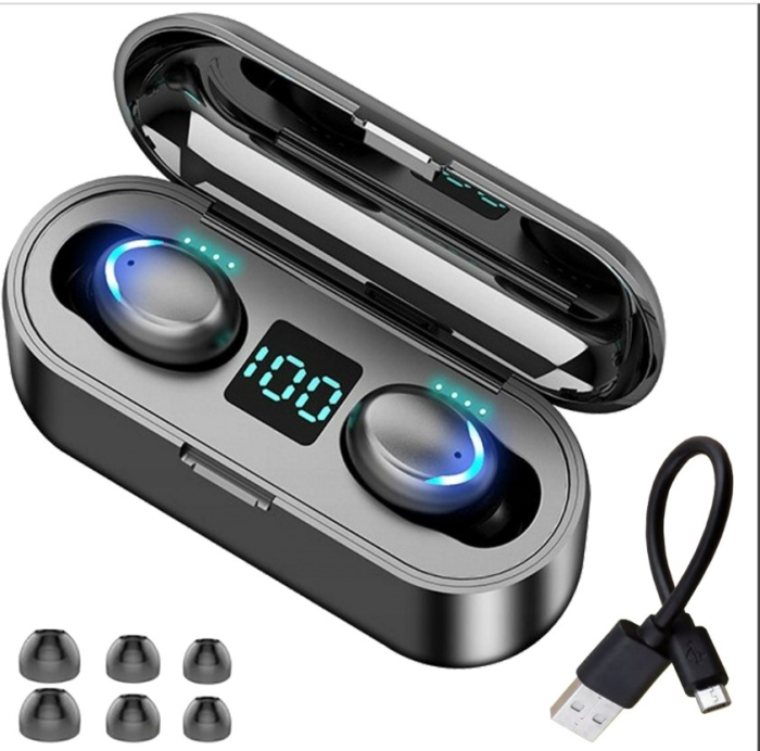 Casti bluetooth F9-5c, albe [3]