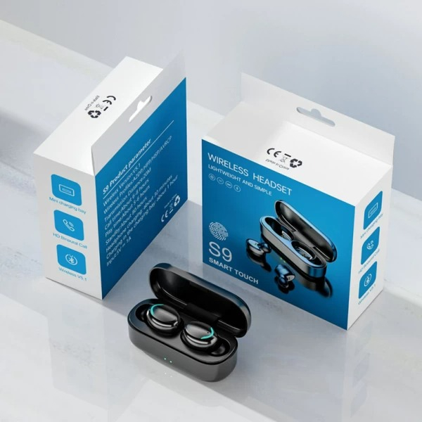 Casti bluetooth S9 SMART TOUCH, negru [6]