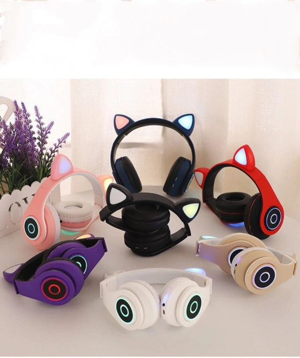 Casti on-ear cu bluetooth B39, alb [3]