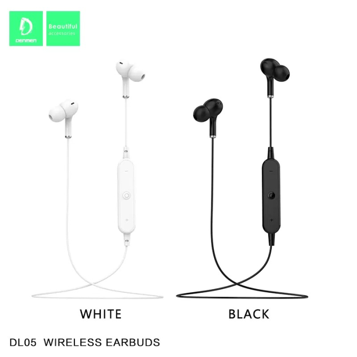 Casti stereo bluetooth Denmen DL05 negru in-ear [2]