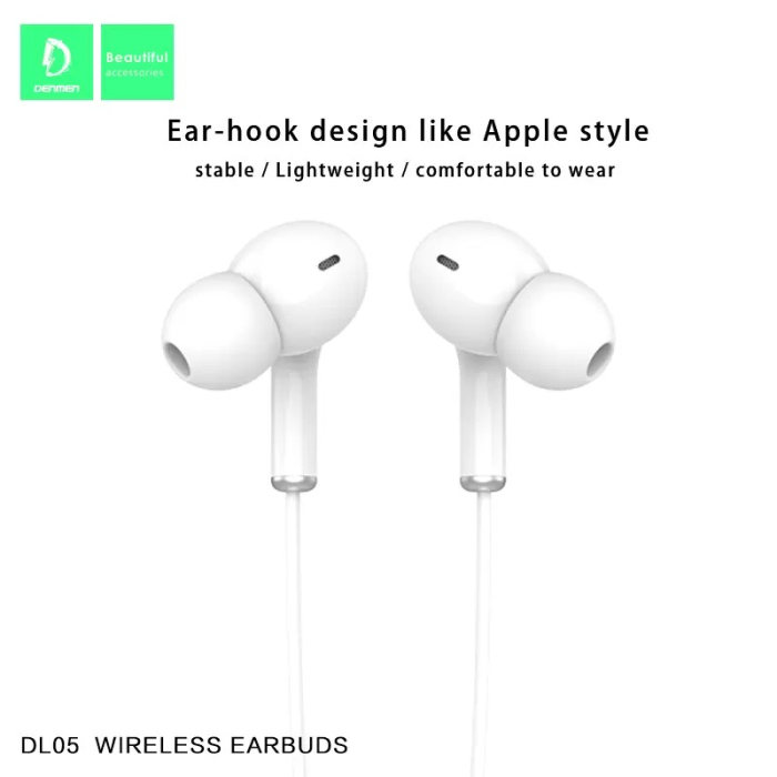 Casti stereo bluetooth Denmen DL05 negru in-ear [7]