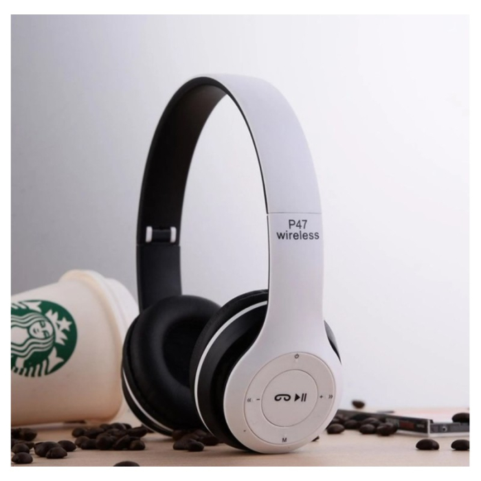 Casti wireless on-ear cu bluetooth P47, negru [2]
