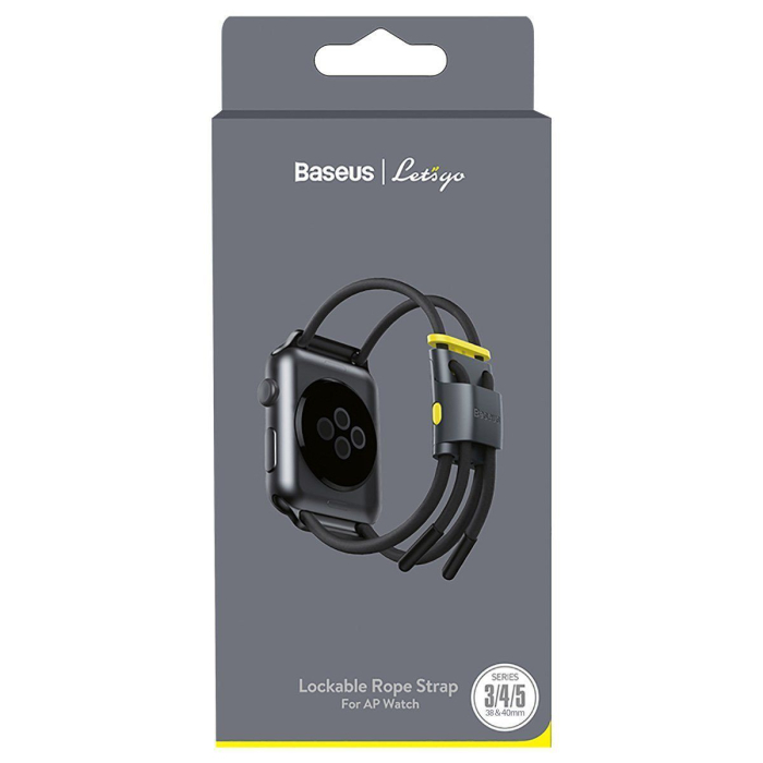 Curea Apple Watch  3/4/5/6/SE 38/40mm (LBAPWA4-AGY) Grey-yellow [5]