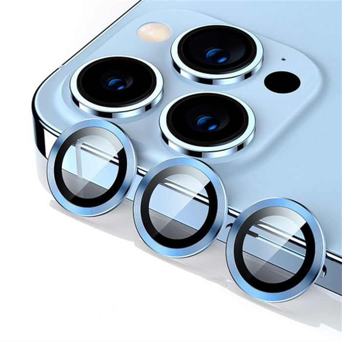 Folie protectie camera Metal Eagle Eye Original iPhone 14 / iPhone 14 Plus - light blue [2]