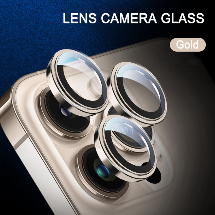 Folie protectie camera Metal Eagle Eye Original iPhone  iPhone 13 Pro / iPhone 13 Pro Max - gold [3]