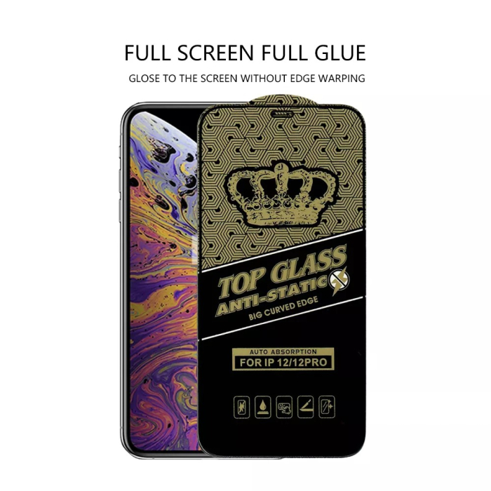 Folie sticla, full glue, ANTI-STATIC, pentru iPhone 15 Pro - bulk [1]