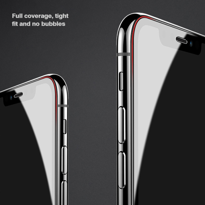 Folie sticla iPhone 6 Plus  / 6S Plus  / 7 Plus / 8 Plus , contur negru, 9D, full glue [4]