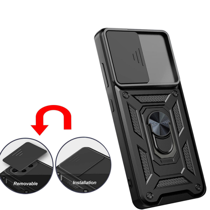 Husa Armor Ring Lens Xiaomi Redmi Note 12 5G (Global) / Poco X5 black [2]