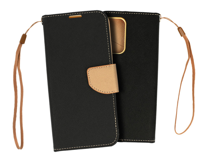 Husa carte Smart Fancy Samsung A51 black-gold [1]