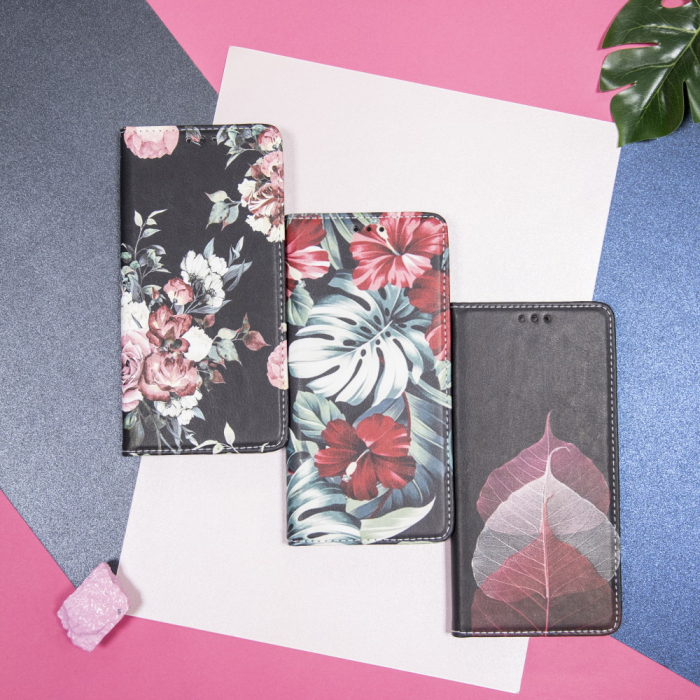 Husa carte Smart Trendy pentru Samsung A22 5G willow leaves [6]