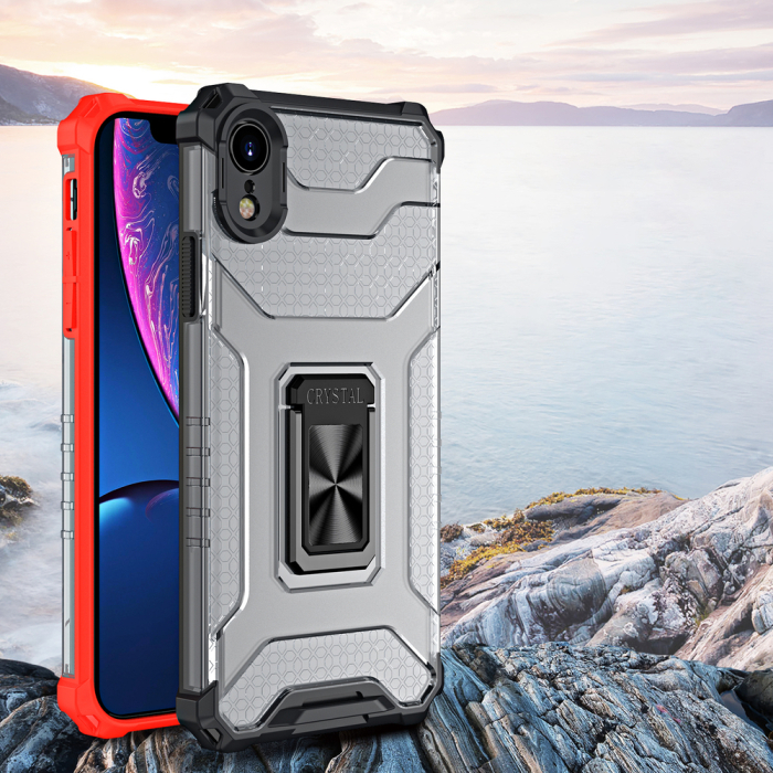 Husa Crystal Armor cu inel iPhone 13 Pro Max red [3]