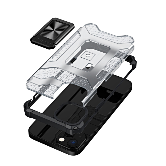 Husa Crystal Armor cu inel iPhone 13 Pro Max red [4]