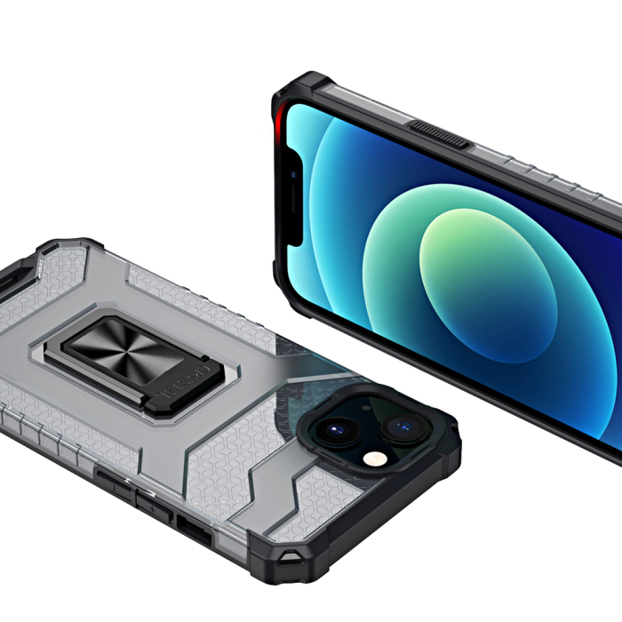 Husa Crystal Armor cu inel pentru iPhone 13 mini neagra [7]