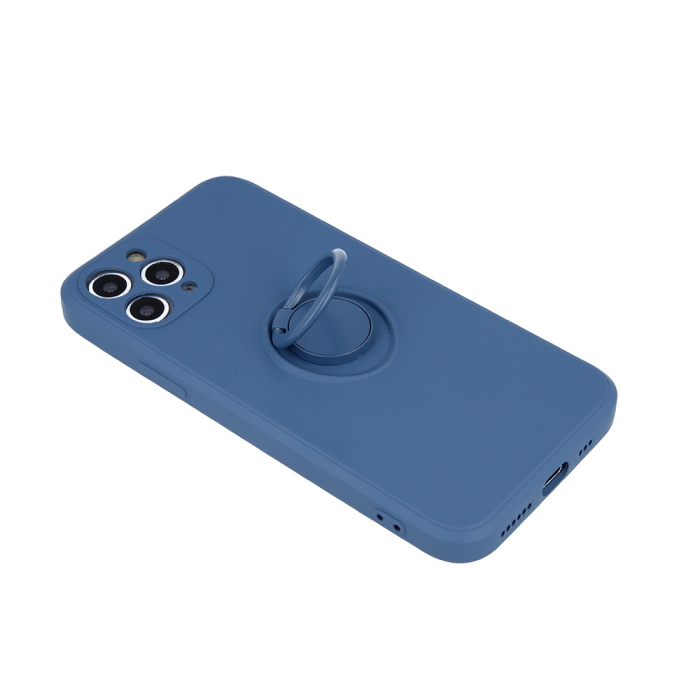 Husa cu inel si interior catifea pentru Samsung Galaxy A22 4G blue [2]