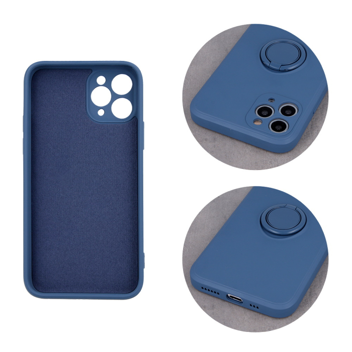 Husa cu inel si interior catifea pentru Samsung Galaxy A22 4G blue [4]