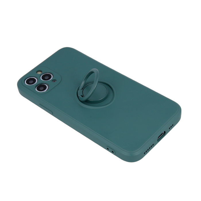 Husa cu inel si interior catifea pentru Samsung Galaxy A22 4G forest green [2]