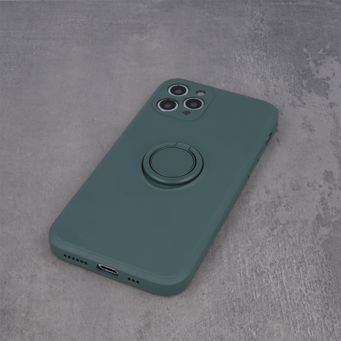 Husa cu inel si interior catifea pentru Samsung Galaxy A22 4G forest green [5]