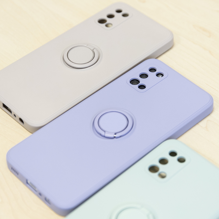 Husa cu inel si interior catifea Xiaomi Mi 11 Lite 4G / Mi 11 Lite 5G / 11 Lite 5G NE gri [9]