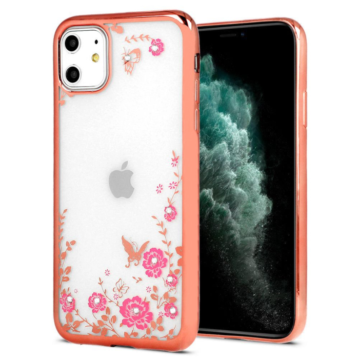 Husa Diamond Flower Xiaomi Redmi 9 rose gold [4]