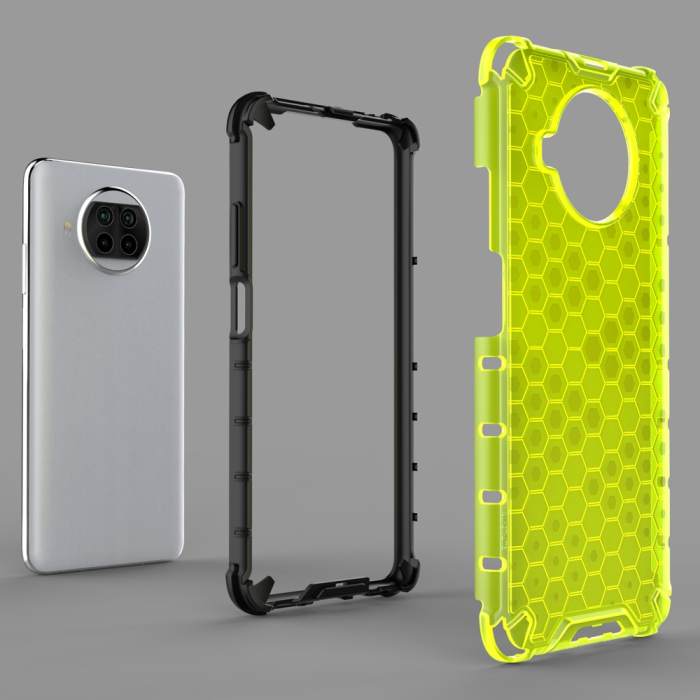 Husa Honeycomb Armor cu margine din silicon pentru Xiaomi Mi 10T Lite albastru [6]