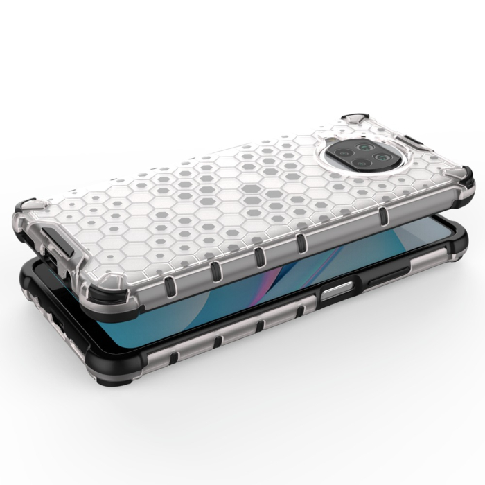 Husa Honeycomb Armor cu margine din silicon pentru Xiaomi Mi 10T Lite albastru [2]