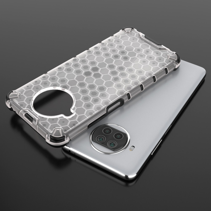 Husa Honeycomb Armor cu margine din silicon pentru Xiaomi Mi 10T Lite albastru [3]