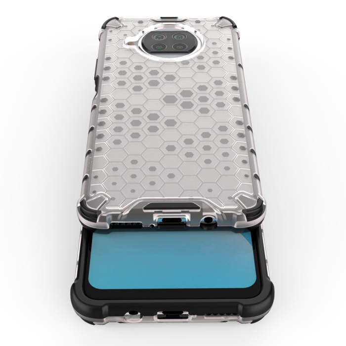 Husa Honeycomb Armor cu margine din silicon pentru Xiaomi Mi 10T Lite albastru [4]