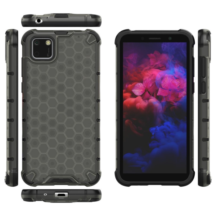 Husa Honeycomb Armor cu margine din silicon pentru Xiaomi Poco M3 / Xiaomi Redmi 9T neagra [4]