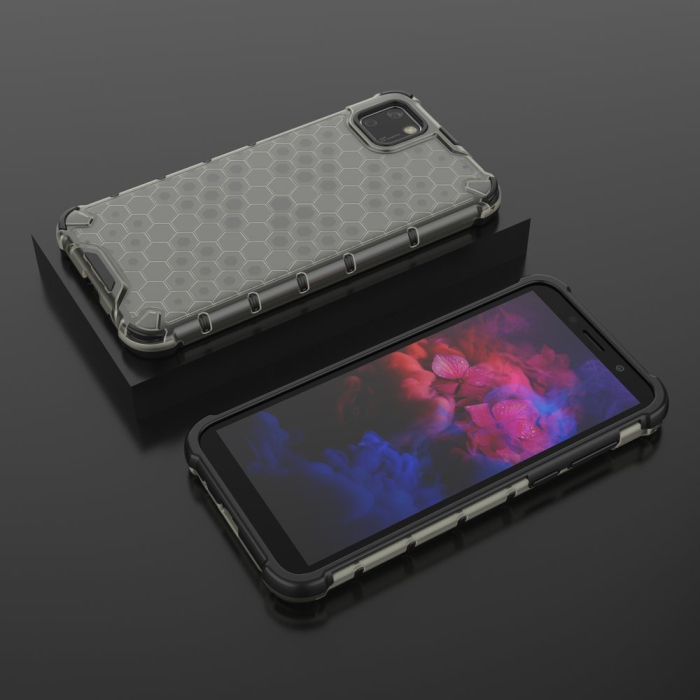 Husa Honeycomb Armor cu margine din silicon pentru Xiaomi Poco M3 / Xiaomi Redmi 9T neagra [3]