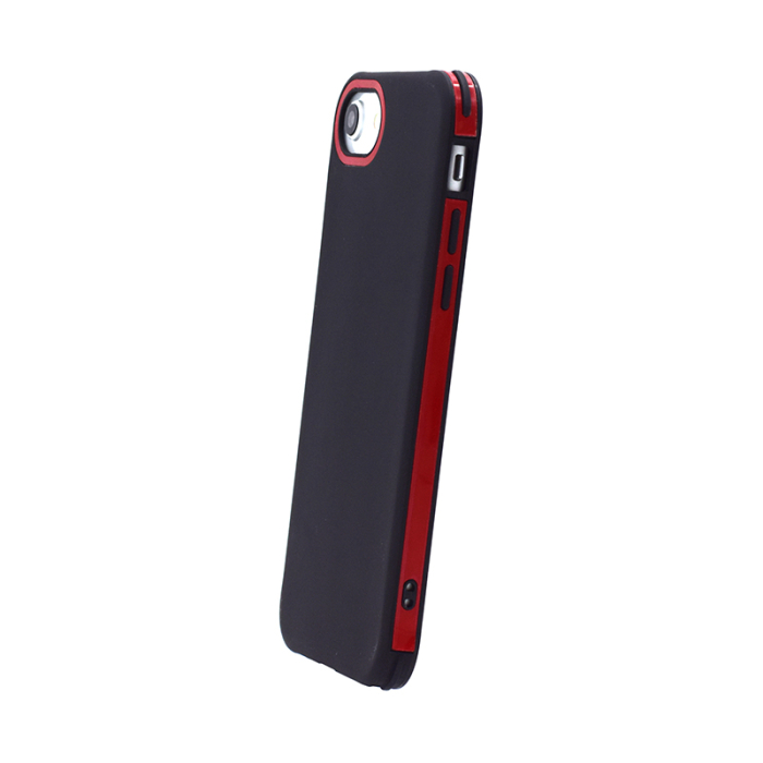 Husa iPhone 11 Pro rosie, Vivid, silicon negru [2]