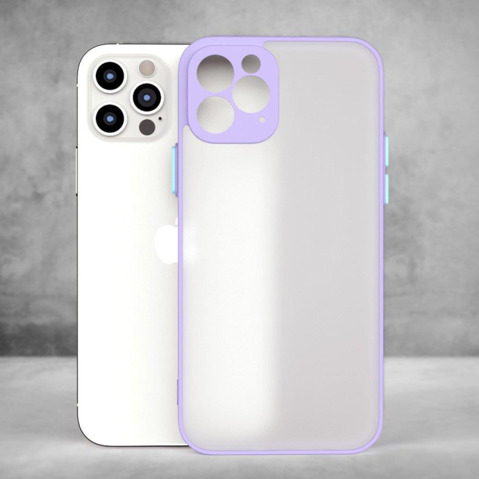 Husa iPhone 13 Pro purple, Milky, slim, silicon flexibil [2]