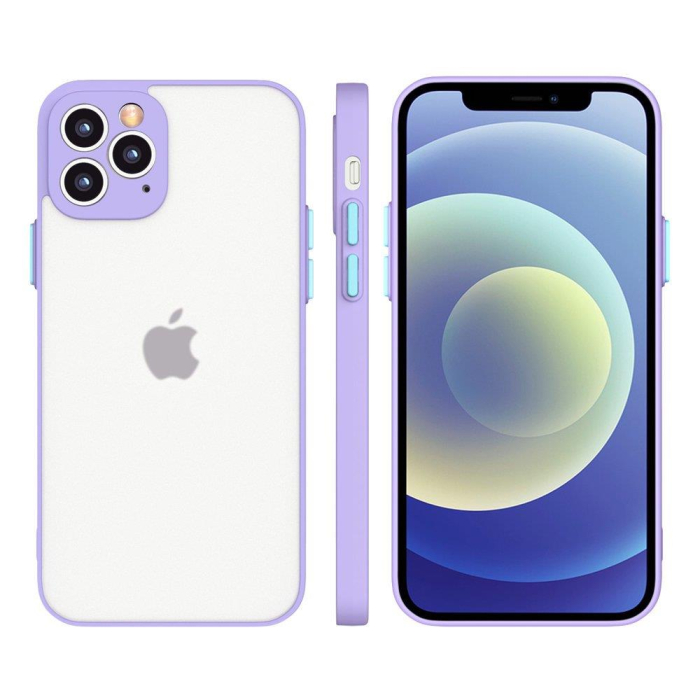 Husa iPhone 13 Pro purple, Milky, slim, silicon flexibil [1]