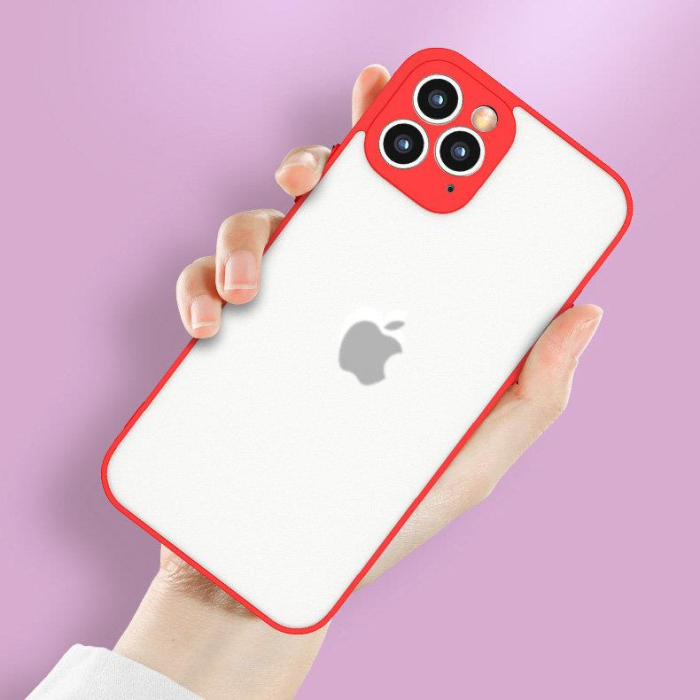 Husa iPhone 13 Pro rosu, Milky, slim, silicon flexibil [3]