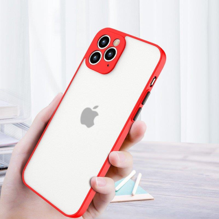 Husa iPhone 13 Pro rosu, Milky, slim, silicon flexibil [2]