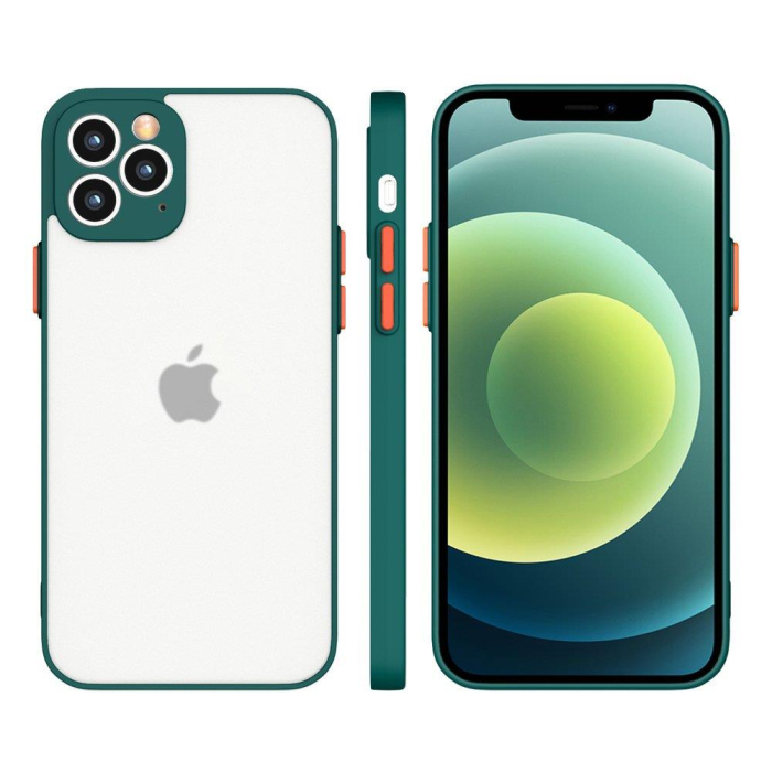 Husa iPhone 13 verde, Milky, slim, silicon flexibil [1]