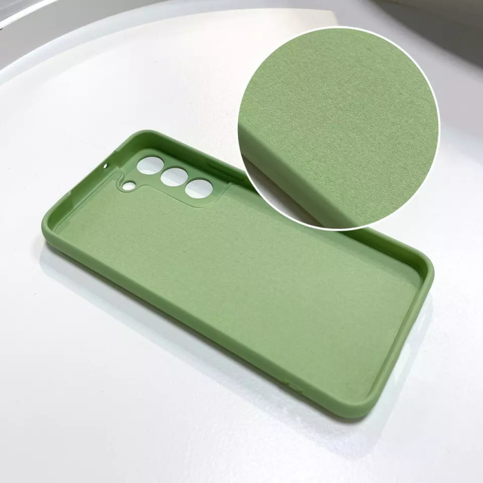 Husa iPhone 14 Pro, albastru,cu interior catifea, din silicon [3]