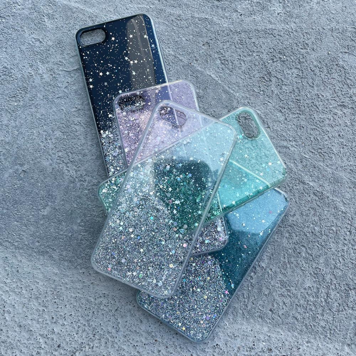 Husa iPhone 8 Plus  / iPhone 7 Plus  neagra, Wozinsky Star Glitter [2]