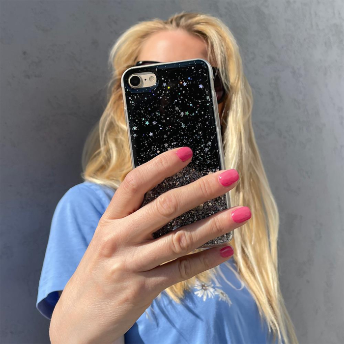 Husa iPhone 8 Plus  / iPhone 7 Plus  neagra, Wozinsky Star Glitter [6]
