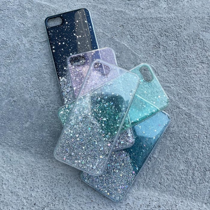 Husa iPhone 8 Plus  / iPhone 7 Plus  verde, Star Glitter [2]