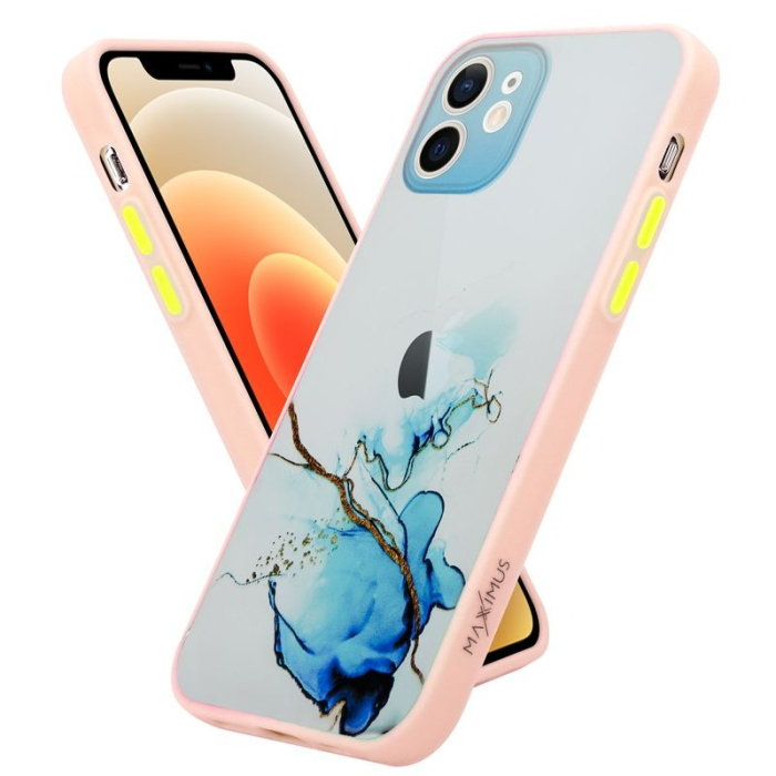 Husa iPhone X/XS albastru/alb, Watercolor [2]