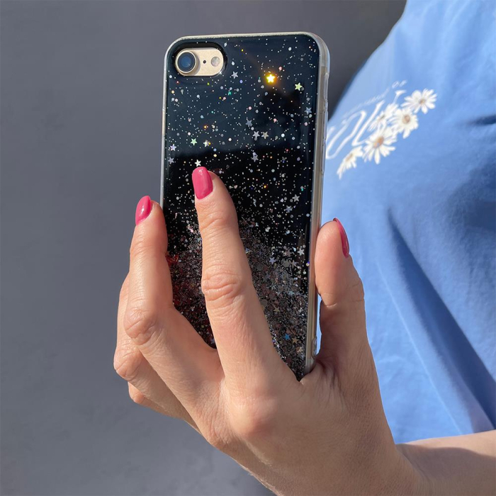 Husa iPhone X/XS albastru, Wozinsky Star Glitter [6]