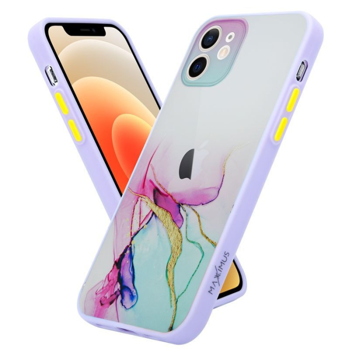 Husa iPhone X/XS turcoaz/roz, Watercolor [2]