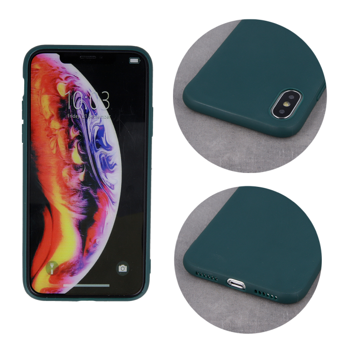 Husa iPhone XR verde, silicon mat, slim [4]